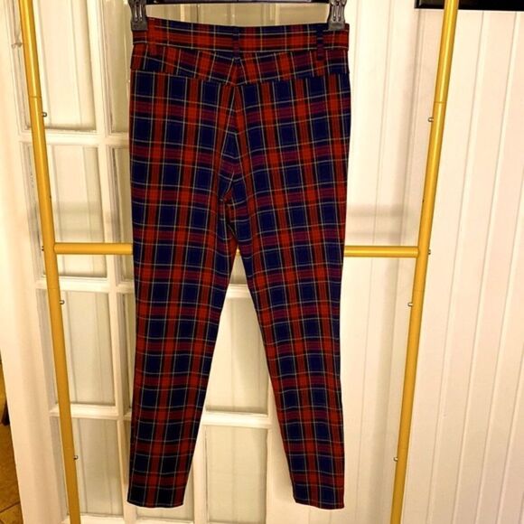 ZARA Plaid Skinny Trouser Pants - Picture 4 of 5